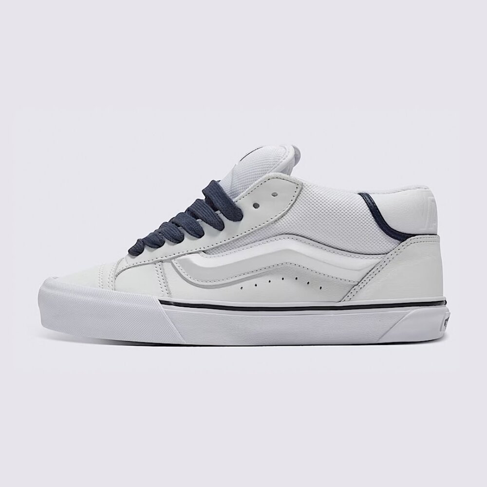 Vans Knu Mid Leather Shoe White Blue New With Tags